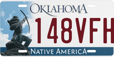 OK license plate 148VFH