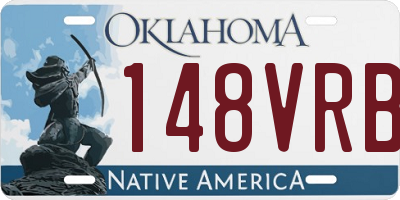 OK license plate 148VRB