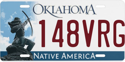 OK license plate 148VRG