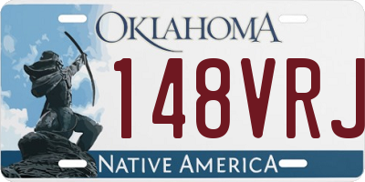 OK license plate 148VRJ