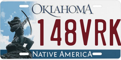OK license plate 148VRK