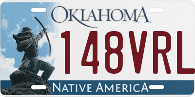 OK license plate 148VRL