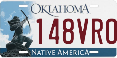 OK license plate 148VRO