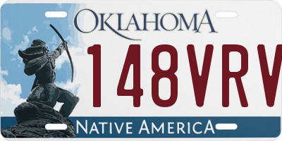 OK license plate 148VRV