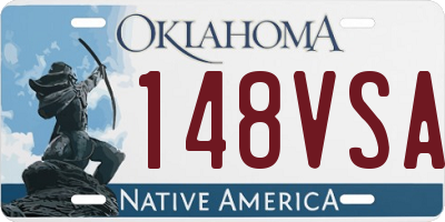 OK license plate 148VSA