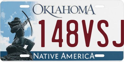 OK license plate 148VSJ