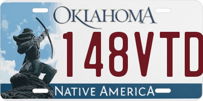 OK license plate 148VTD