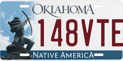 OK license plate 148VTE