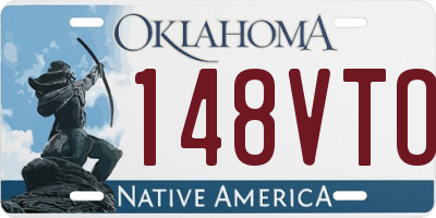 OK license plate 148VTO