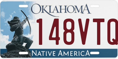 OK license plate 148VTQ