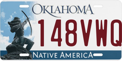 OK license plate 148VWQ