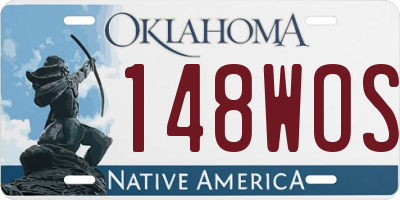 OK license plate 148WOS