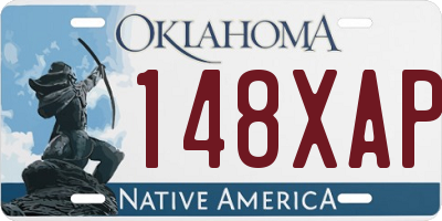 OK license plate 148XAP