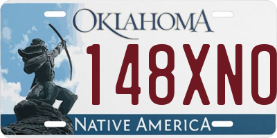 OK license plate 148XNO
