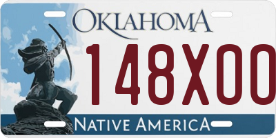 OK license plate 148XOO