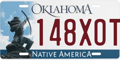 OK license plate 148XOT