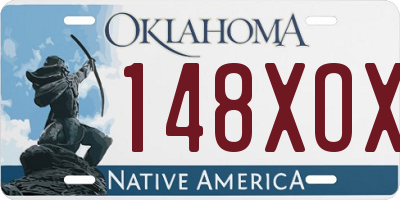 OK license plate 148XOX