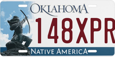OK license plate 148XPR