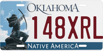 OK license plate 148XRL