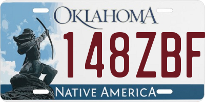 OK license plate 148ZBF