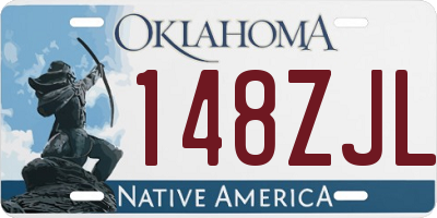 OK license plate 148ZJL