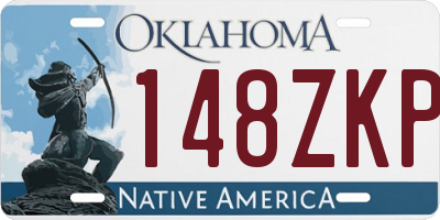 OK license plate 148ZKP