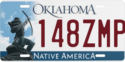 OK license plate 148ZMP