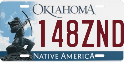 OK license plate 148ZND