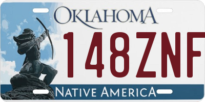 OK license plate 148ZNF