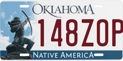 OK license plate 148ZOP