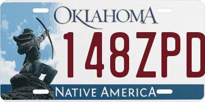 OK license plate 148ZPD