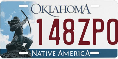 OK license plate 148ZPO