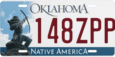 OK license plate 148ZPP