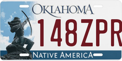 OK license plate 148ZPR