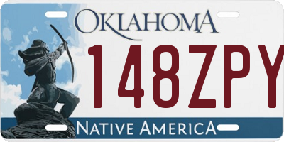 OK license plate 148ZPY