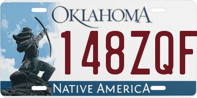 OK license plate 148ZQF