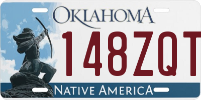 OK license plate 148ZQT