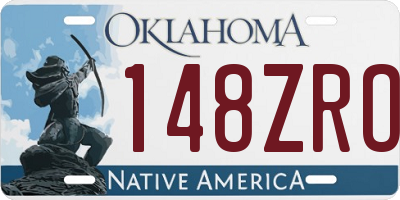 OK license plate 148ZRO