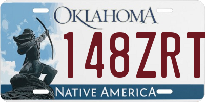 OK license plate 148ZRT
