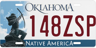 OK license plate 148ZSP