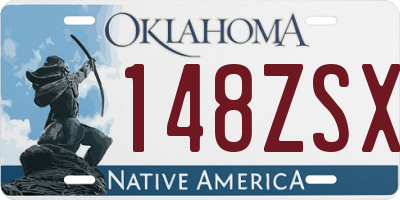 OK license plate 148ZSX