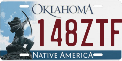 OK license plate 148ZTF