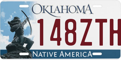OK license plate 148ZTH