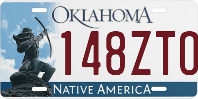 OK license plate 148ZTO