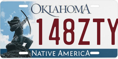 OK license plate 148ZTY