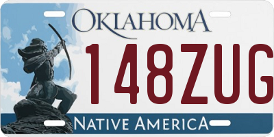 OK license plate 148ZUG