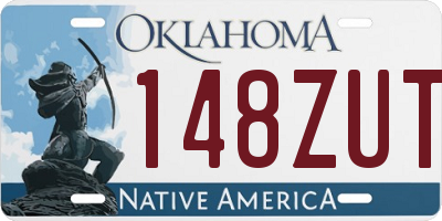 OK license plate 148ZUT
