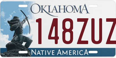 OK license plate 148ZUZ