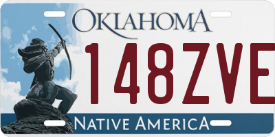 OK license plate 148ZVE