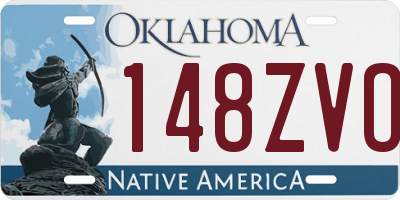 OK license plate 148ZVO